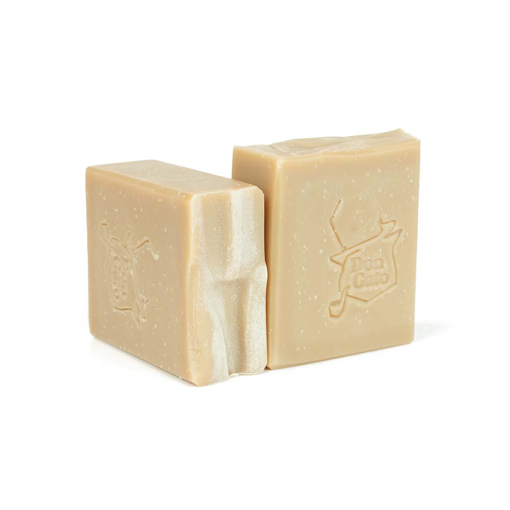 Goat Milk artisan soap by Jabonera Don Gato from the Bestsellers collection, with creamy natural texture on white background.

