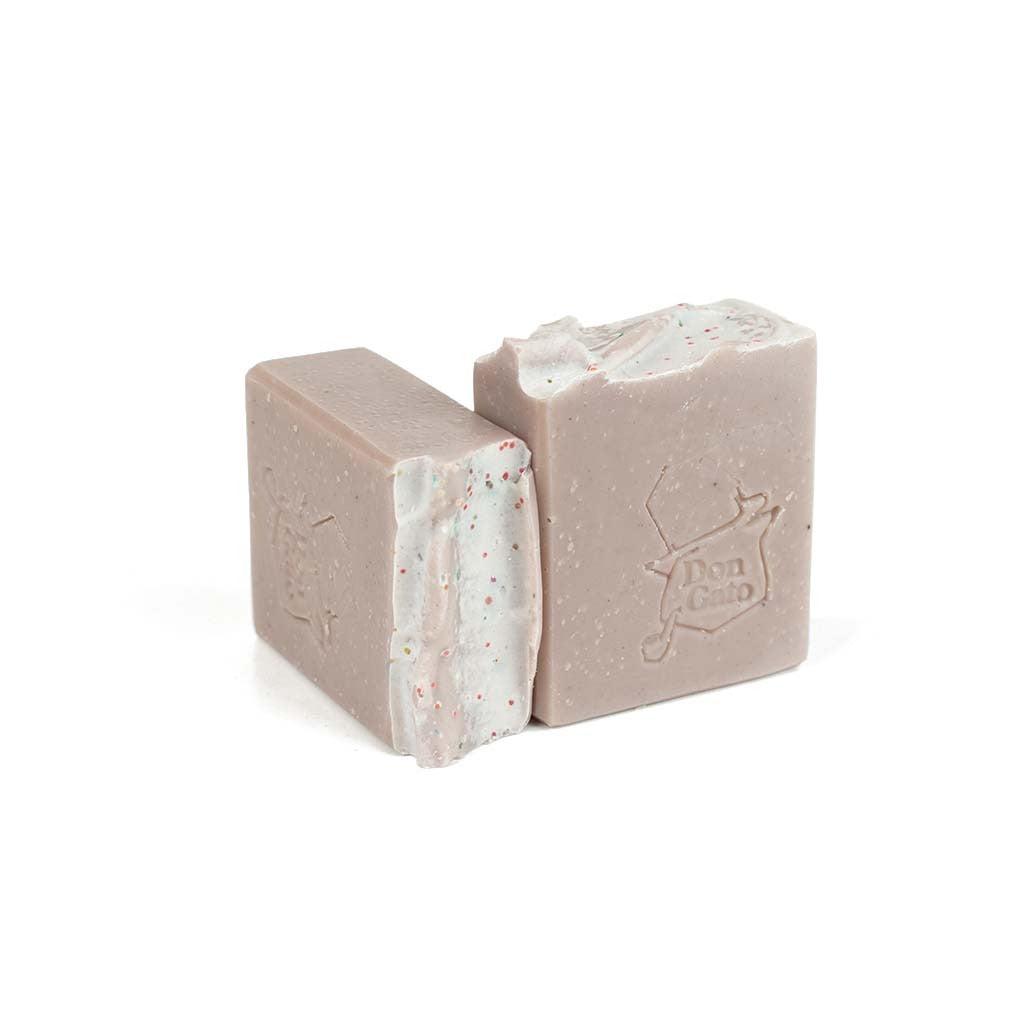 Lavender artisan soap by Jabonera Don Gato from the Natural Soap collection with creamy top and subtle purple tone on white background.
